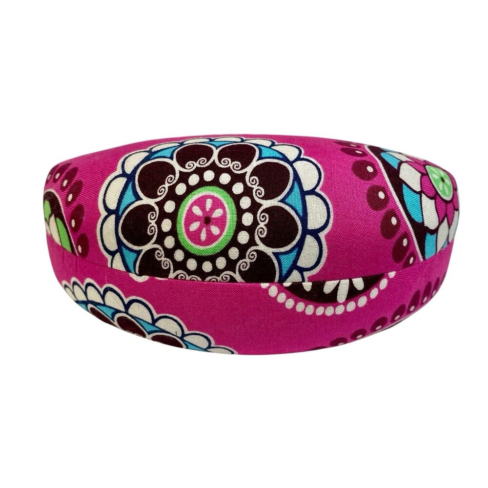 Vera Bradley Hard Eyeglass Case CUPCAKES PINK Large Clamshell 6" Long